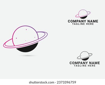 Planet logo design. Astro. Space. Planet vector. Sky. Colorful planet. Finance. Creative design. Moon. Premium. Company