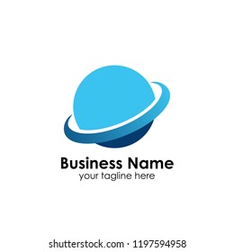 planet logo design concept. modern planet icon symbol