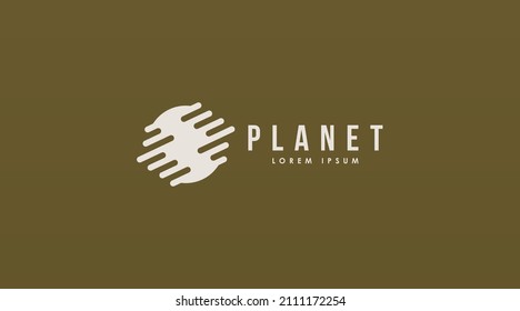 Planet Logo Design Concept Template Vector