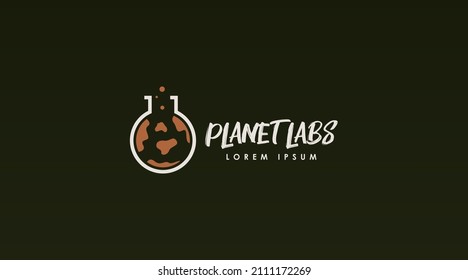 Planet Logo Design Concept Template Vector