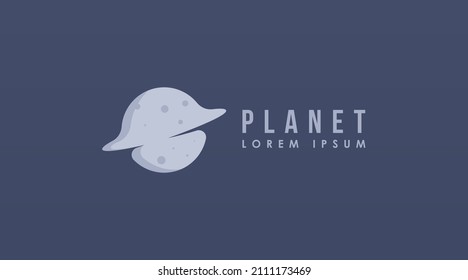 Planet Logo Design Concept Template Vector