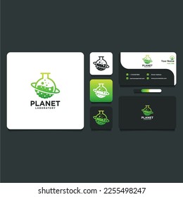 planet logo design with laboratory and technology - Shutterstock ID 2255498247