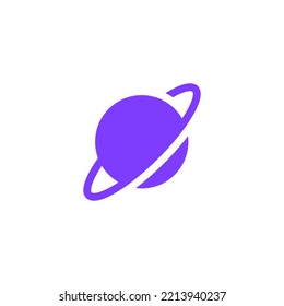 Planet logo design minimal style concept.