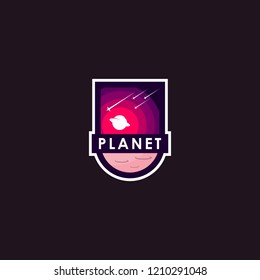 Planet Logo Design. Simple Planet Logo Vector Template