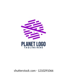 Planet Logo Design. Simple Planet Logo Vector Template