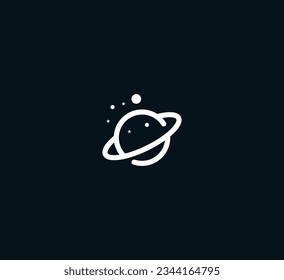 Planet logo design template concept.
