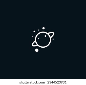 Planet logo design template concept.