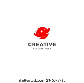 Concepto de plantilla de diseño de logotipo planetario.
