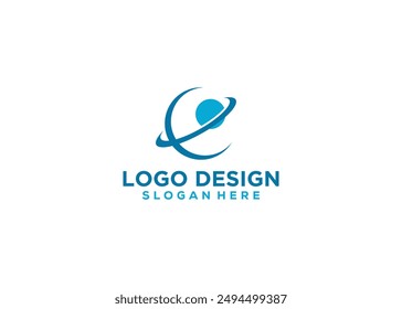 Planet logo design template concept.