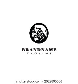 Design des Planeten-Logos, moderne Vektorgrafik