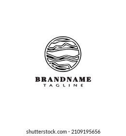 planet logo icon design template modern vector illustration
