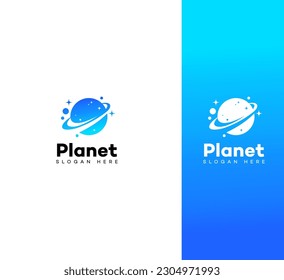 planet logo satellite vector design template cosmos best concept web icon app science