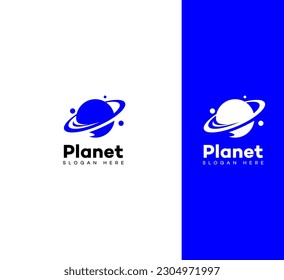 planet logo satellite vector design template cosmos best concept web icon app science