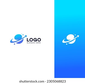 planet logo satellite vector design template cosmos best concept web icon app science