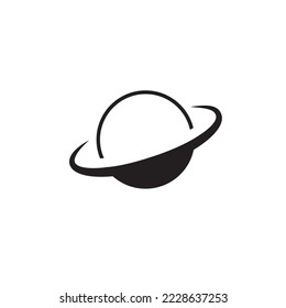 Planet logo vector in high resolution with monochrome color and modern style