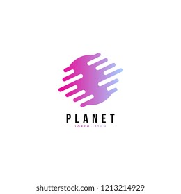 Planet logo vector. Planet logo template. Space logo vector