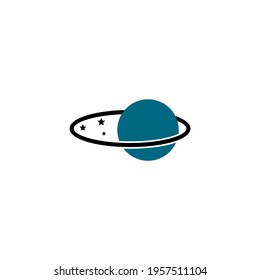 Planet logo vector. Planet logo template. Space logo vector
