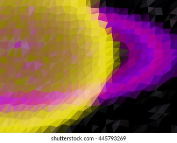 Planet low poly triangle style vector mosaic background