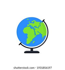 Planet map globe icon. Earth symbols, world globus pictograms, traveler wide geography symbol or eco space explore icon. Vector on isolated white background. EPS 10