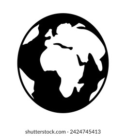 Planet map globe icons. Vector earth symbols, world globus pictograms, traveler wide geography symbol.