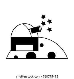 planet mars with astronomical Observatory