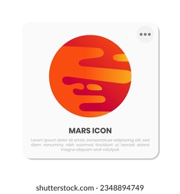 planet mars gradient icon design