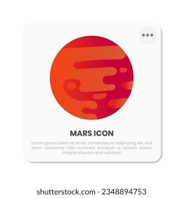 planet mars gradient icon design