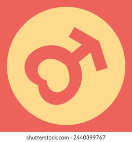 planeta marte símbolo astrología vector