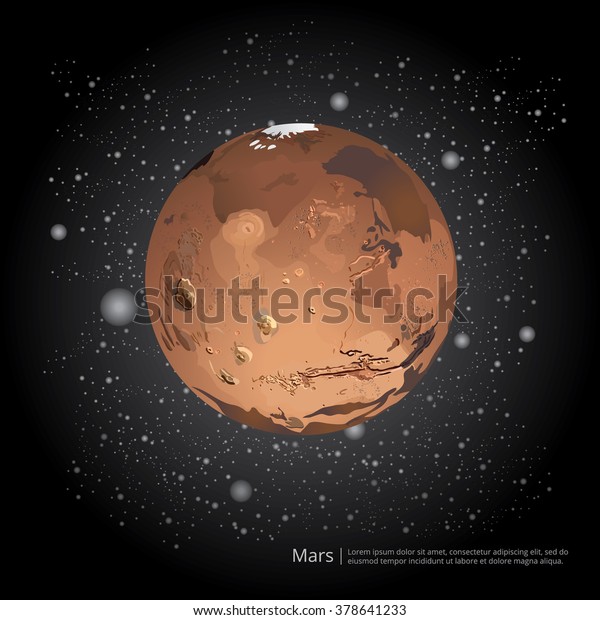 Planet Mars Vector\
Illustration
