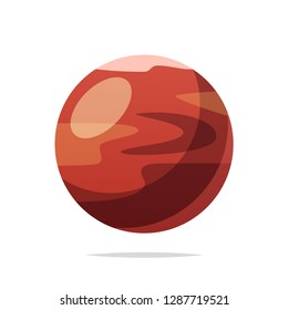 Planet mars vector isolated illustration