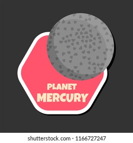 Planet Mercury Design Hexagon Frame Background Vector Image
