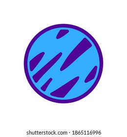 planet mercury. Lineal color style .Space science astronomy icon symbol. Vector Illustration.