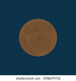 planet mercury in minimalistic flat style. vector