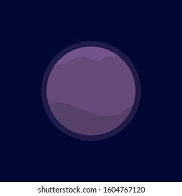 Planet mercury in space icon. Vector flat illustration.