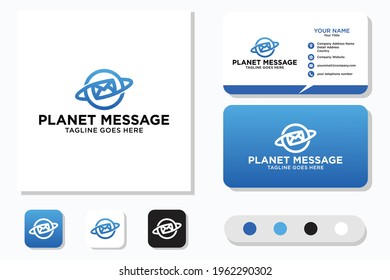 Planet Message Logo Design and Business Card