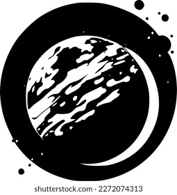 Planet - Minimalist and Flat Logo - Vector illustration