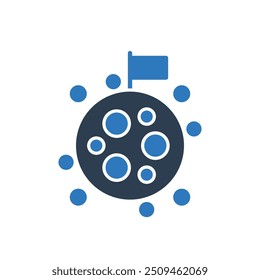 Planet Mission Icon Sign Symbol