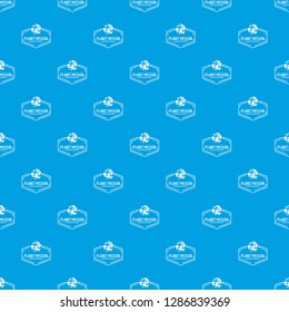 Planet mission pattern vector seamless blue repeat for any use