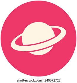 Planet, modern flat icon