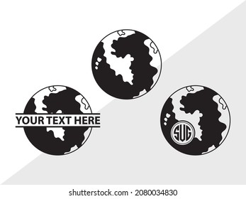 Planet Monogram, Saturn, Printable Vector Illustration