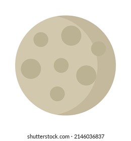 Planet moon in form of icon on white background