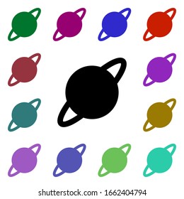Planet multi color style icon. Simple glyph, flat vector of web icons for ui and ux, website or mobile application