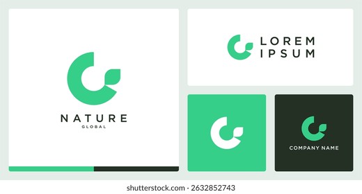 Planeta naturaleza diseño de logotipo global