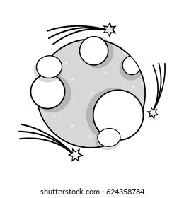 planet in the nebulae space with astral stars