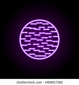 planet neon icon. Elements of Cartooning space set. Simple icon for websites, web design, mobile app, info graphics