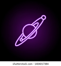 planet neon icon. Elements of Cartooning space set. Simple icon for websites, web design, mobile app, info graphics