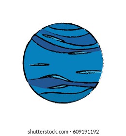 planet neptune astronomy universe icon