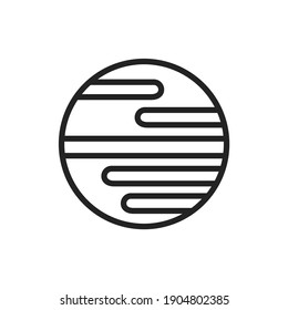 Planet neptune color line icon. Pictogram for web page, mobile app, promo. Editable stroke.