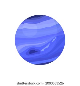 planet neptune drawing, vector illustration
