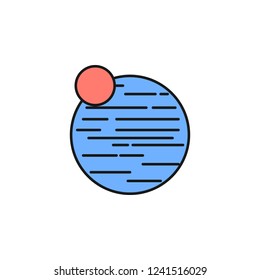 Planet Neptune icon. Element of space outline color icon. Thin line icon for website design and development, app development. Premium icon